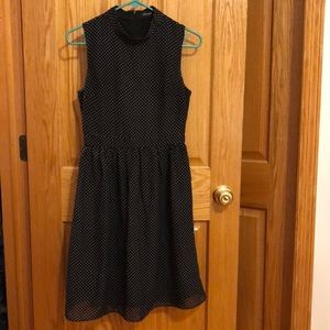 Polka dot black dress
